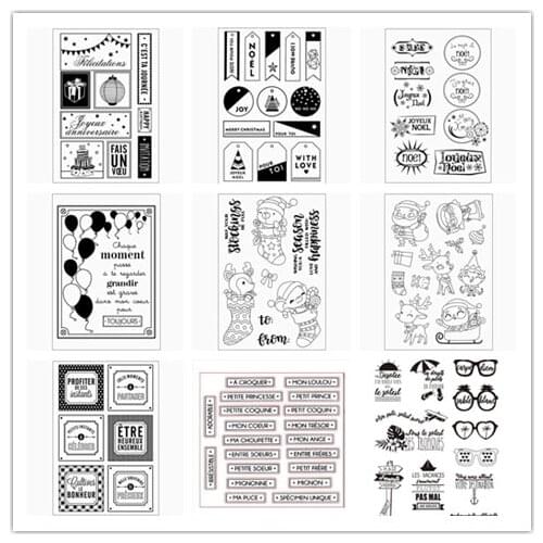 French Rubber Silicone Clear Stamps for Scrapbooking Tampons Transparents Seal Background Stamp Card painting Making Diy