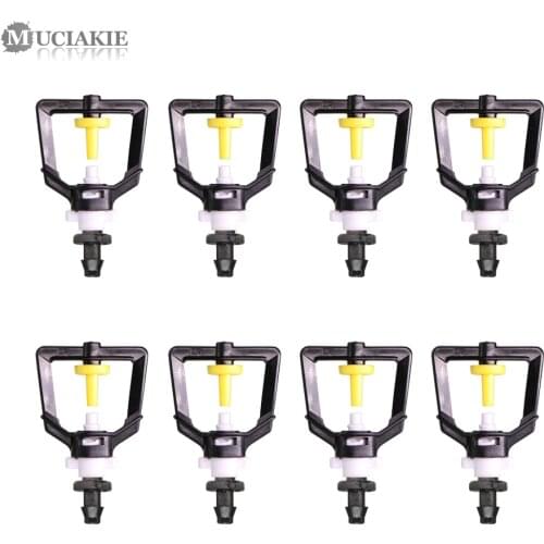 MUCIAKIE 20PCS 30LPH Refraction Misting Nozzle 4/7mm Barbed Garden Cooling Irrigation Atomization Sprinklers Spray Mist Atomiser