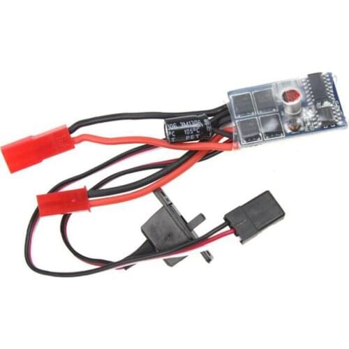RC Car 10A Brushed ESC Two Way Motor Speed Controller No Brake For 1/16 1/18 1/24 Car Boat Tank + FS