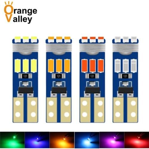 500Pcs T5 3014 SMD W1.2W 73 74 Car LED Lights Super Bright Interior Instrument Lamps DC 12V