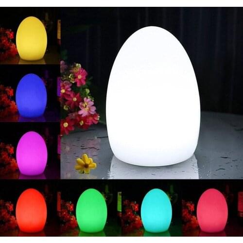 Outdoor IP65 Waterproof LED Bar Table Lamp With Remote Rechargeable Egg Desk Table Night Light For KTV Restaurant Cafe Decor