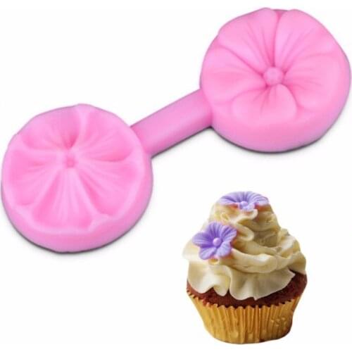 Flower Shaped Silicone Press Mold Cake Decoration Fondant Cake 3D Food Grade Silicone Mould D001