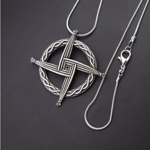 Vintage Irish Necklace Celtics Knot Cross Pendant Christmas Gift