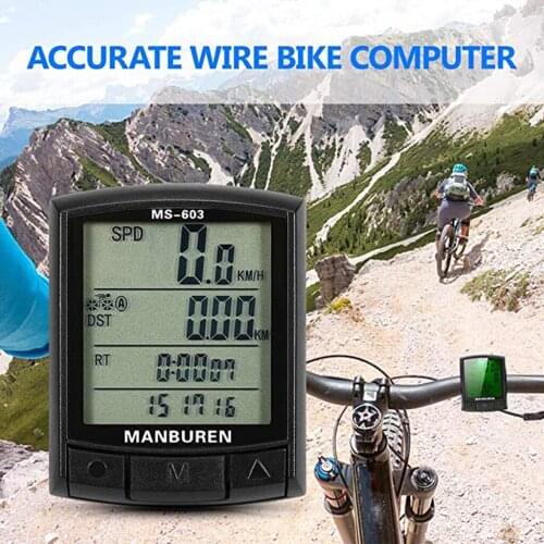 Waterproof Bicycle Computer Wireless Mtb Bike Cycling Odometer Stopwatch Speedometer Watch Led Digital Rate Accessories #T2G