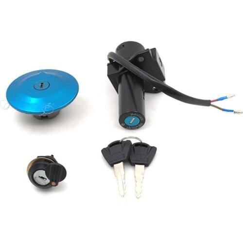 For Yamaha YBR125 YBR 125 Motorcycle 2 Wire Ignition Switch Lock+ Fuel Gas Tank Cap Cover Lock+Side Lock Set