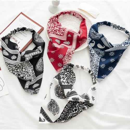 Bohemia Print Headband Women Triangle Elastic Hair Bands Fashion Hair Scarf Turban Headwrap Bandanas Headwear Hair Accessories
