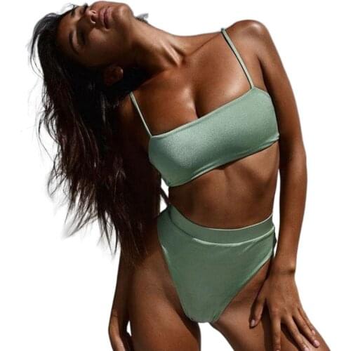 Fashion Plus Size Swimwear Sexy Bikini Bathing Suit Women Summer Pure Color Milk Silk White Bikini Suit Swimsuit Orange Swimsuit