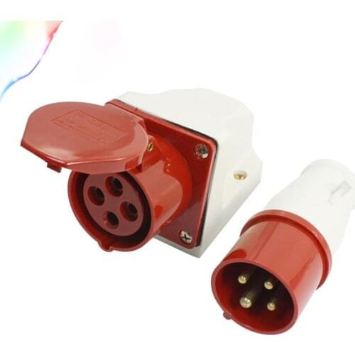 1Set SF-114 AC 380-415V 16A 4 Pin Weather Proof Industrial Socket