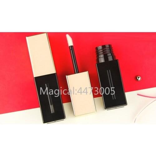 10/30/50pcs Black Gold Square Lip Gloss Bottle Empty Makeup DIY Lip Glaze Tube Cosmetics Refillable Container Lipgloss Shell