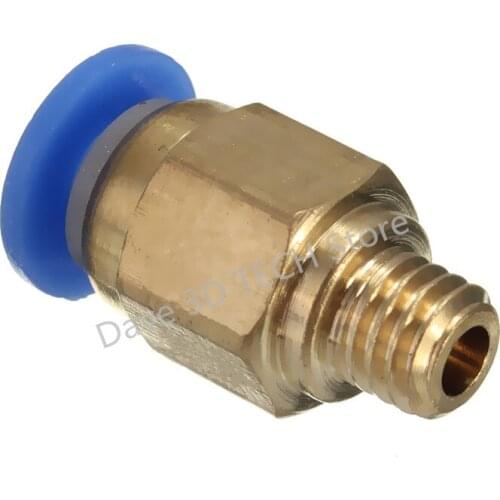 10pcs/lot PC4-M6 Pneumatic Straight Connector Coupler Part For MK8 OD 4mm 6mm Tube Filament M6 Brass Feed Fitting