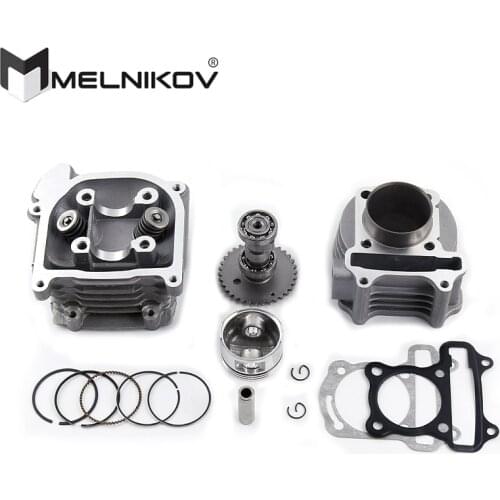 139QMB 139QMA Camshaft GY6 50 60 80 upgrade to 50mm GY6 100cc big bore kit Cylinder Piston Set head with 64mm long valve