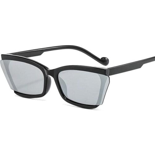 2021 Vintage Rectangle Sunglasses Women Retro Steampunk Sun Glass Men Punk Cat Eye Eyeglasses Eyewear UV400