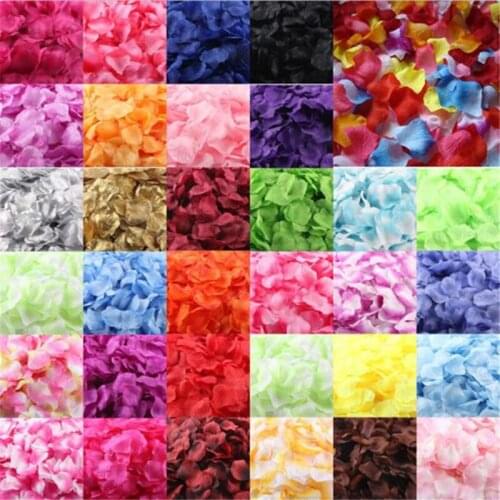 500Pcs Multicolor Fake Rose Petals Girl Toss Silk Petal Artificial Flower For Wedding Party Home Decoration Accessories