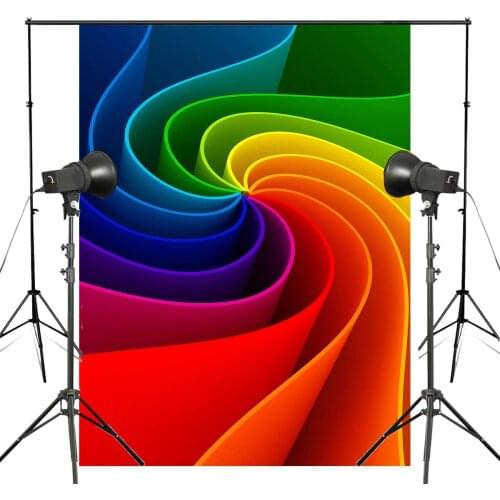 5x7ft Multicolor Photography Backdrop Windmill Rainbow Background Kids Photo Studio Props Wall Backdrop