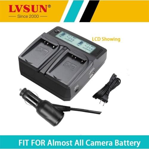 LVSUN Camcorder Camera Battery BP-511 Dual Car/AC Charger For BP 511A 512A 511 514 522 535 508 EOS 300D 10D 20D 30D D30 40D 50D