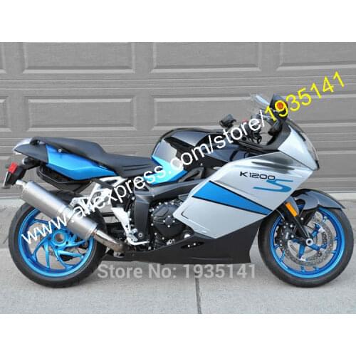 For BMW K1200S Accessories 2005 2006 2007 2008 K 1200 S 05 06 07 08 Blue Silver Black Aftermarket Sportbike Fairings