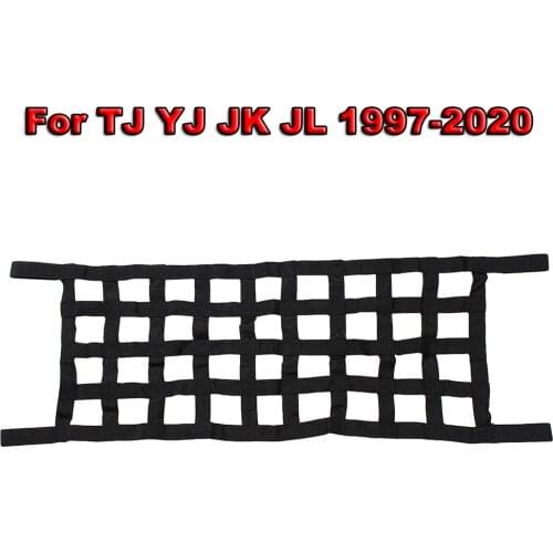 Car Roof Hammock Black Heavy Duty Net Waterproof Car Bed Rest For Automobile TJ YJ JK JL 1997-2020 Type Year