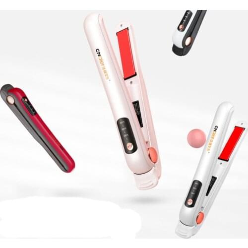 Wireless Hair Straightener USB charging portable straightenning stick electric hair styling tool constant temperature Anion