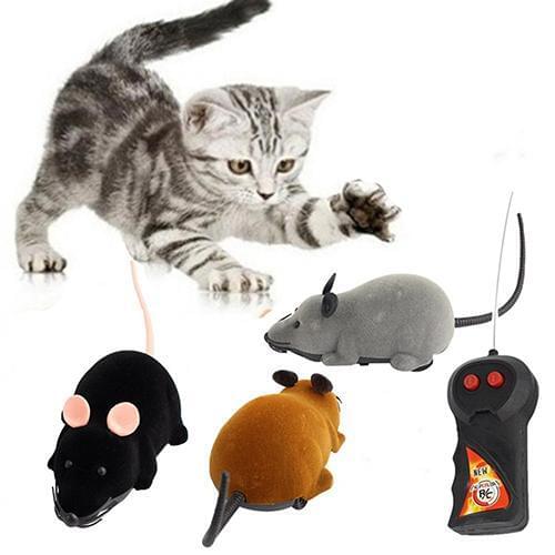 Wireless Animal Toys Funny RC Wireless Remote Control Brown Rat Mouse Toy for Cat Kitten Dog Pet Novelty Gift Cat Supplies