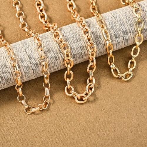 1 meter DIY Gold Brass Chains Handmade Metal Necklace Accessories Hot Selling Statements Copper Bag Clothing Accessory CS715