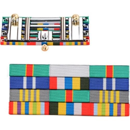 Colorful Ribbons Elegant Army Medal Army Level Qualification Card For Uniform Metal And Cloth Badge Emblem Show Collection
