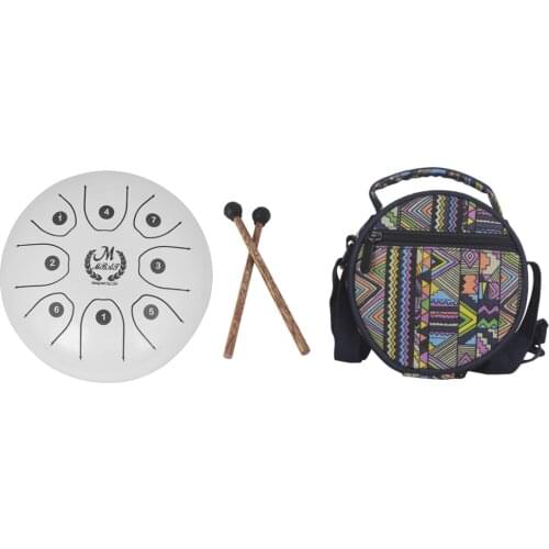 Exquisite Steel Tongue Drum 5.5inch Steel Mini Percussion Instrument Mallet National Carry Bag