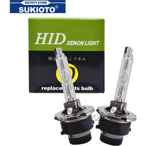 SUKIOTO D2S HID Headlight 4000LM 35W 55W Bulb 4300K 5000K 6000K 8000K Car Xenon Headlamps D2S D4S D1S D3S HID Replacement Bulb