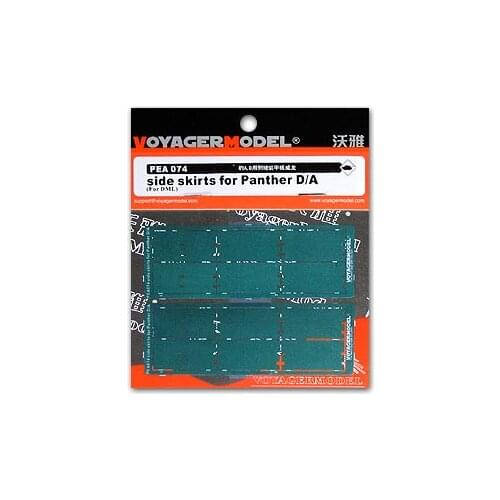 KNL HOBBY Voyager Model PEA074 5 Car Leopard D / A type side skirt board with metal etching parts