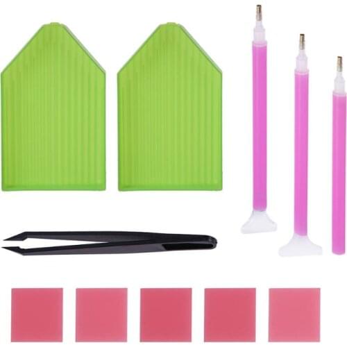Diamond Painting Tools Diamond MosaicTweezers/pen/glue/plastic Tray Set DIY Cross Stitch Sewing Diamond Embroidery Accessories