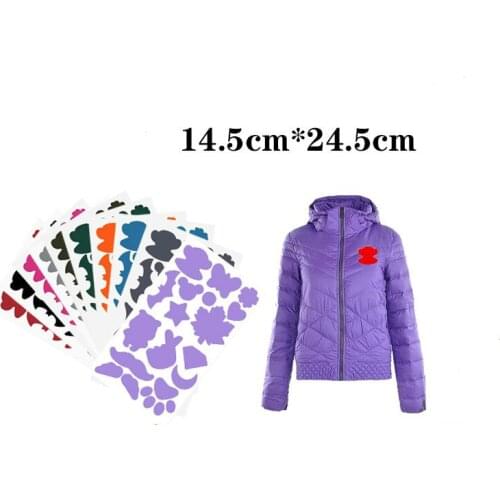 Down Jacket Hole Kit Fix Repair Self Adhesive Stickers Waterproof PVC Patches Cartoon Shape Coat Cloth Raincoat Umbrel Applique