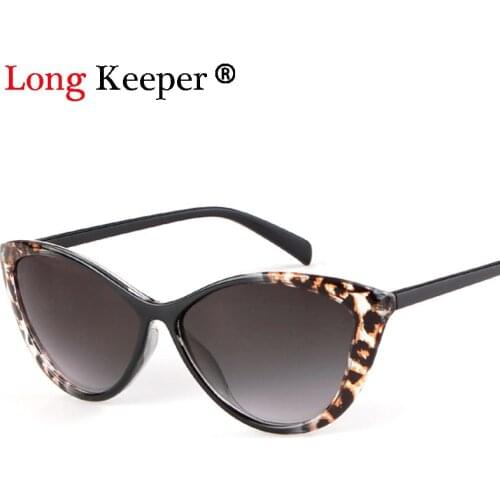 Long Keeper Fashion Vintage Ladies Sexy Cat Eye Sunglasses Women Leopard Retro Sunglass UV400 Shades Gafas De Sol Feminino