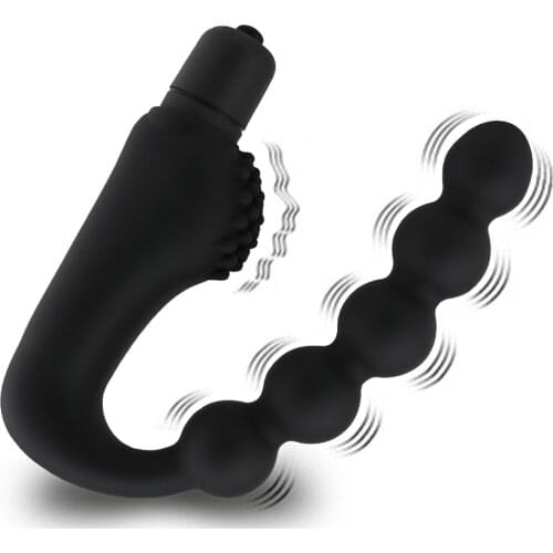 Prostate Anal Vibrator Anal Beads Dildo Vibrator Erotic Toy Clitoris Stimulator Vibrating Butt Plug Sex Toy for Women Men Gay