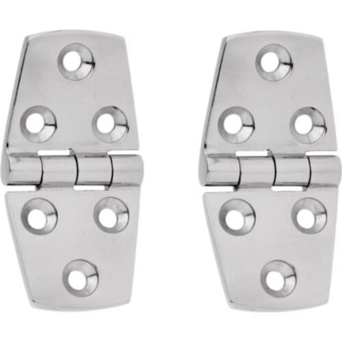 AISI 316 Stainless Steel Marine Boat Casting Strap Hinge 3" x 1-1/2" Pair