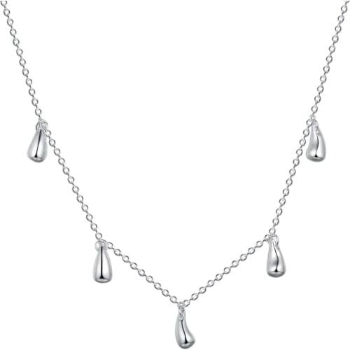 Wedding high quality wholesale silver color jewelry fashion noble FOR women classic retro Pendant necklace Jewelry N131