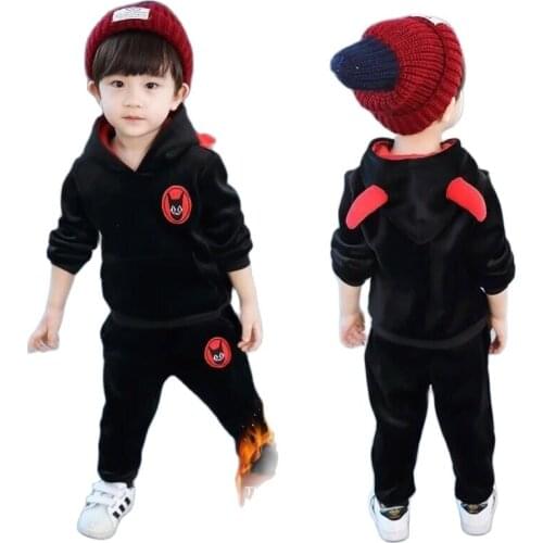 Baby Boys Warm Suit Winter Toddler Girls Clothes Childrens Clothing Kids Winter Suede Sets Velvet Thickening Girls Warm Jacket