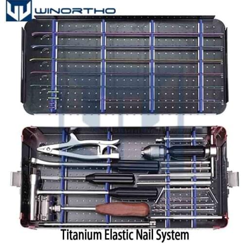 Titanium Elastic Nail System For elastic stable intramedullary nailing (ESIN) rushpin orthopedic instruments ao synthes