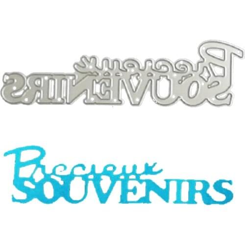 WYSE French Word Die Scrapbooking Precious Memory Metal Cutting Dies Cut Stencil for DIY photo album paper card Craft Template