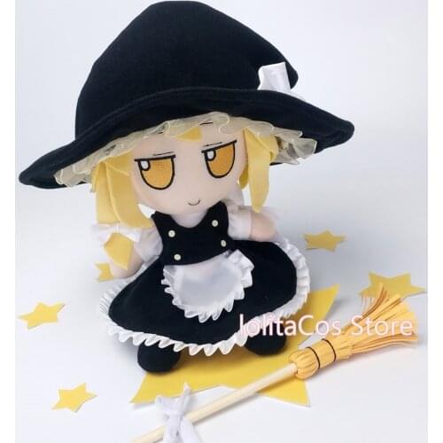 Japan Anime TouHou Project Kirisame Marisa Cosplay Cute Doll Plush Stuffed Throw Pillow Sitting Toy Boy Girl Xmas Gifts