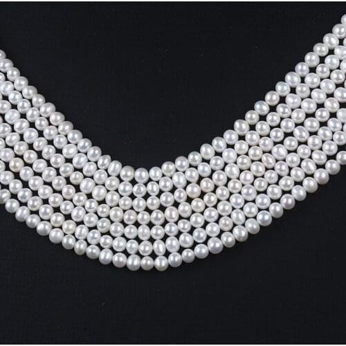 Wholesale 5-5.5mm Natural White Color Potato Shape Pearl For DIY Handmade