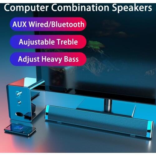 TV Sound Bar Computer Speakers Bluetooth Speaker Soundbar Home Theater System USB Wireless Surround Extra Bass PC Combination