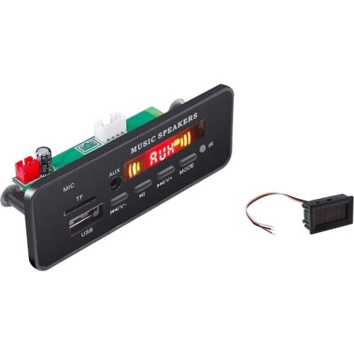 0.56 Inch Mini Dc 0V-30V Voltmeter Led Display Volt Meter Digital Panel Meter(Blue) & 12V Car Bluetooth Decoder Board