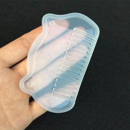 1pc Silicone Comb Mold 3D Transparent Safe Epoxy UV Resin Clear Mold for Jewelry Making Tools Resin Molds DIY Hand Craft Tool