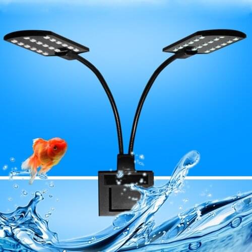 15W Aquarium Led Lighting Plant Grow 220V Waterproof High Power Energy Saving Fish Tank Plastic Clip-on Light Lamp EU Plug