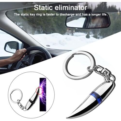 Car Static Remover Human Body Static Eliminator Discharger Copper and Acrylic Anti-Static Keychain Tool Sets