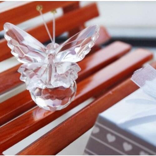 FREE SHIPPING by DHL (50pcs/Lot)+Crystal Butterfly Wedding Favor To Guest Bachelorette Party Gift Baby Shower Favors SN1963