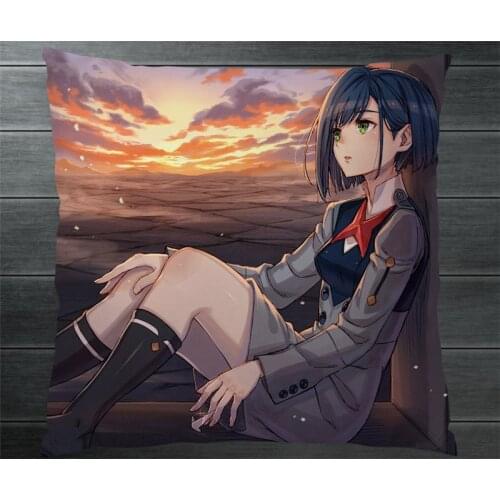 Darling in the Franxx ICHIGO 015 Pillowcases Anime Manga Two Sides Pillow Cushion Case Cover Cosplay Gift New P05