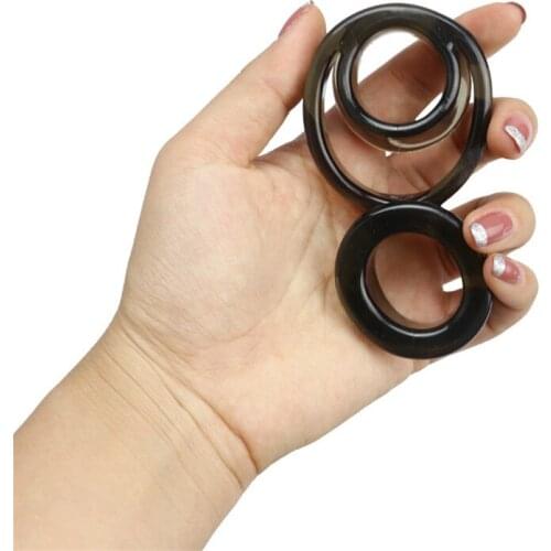 Sex Penis Rings Toys for Adult Cock Ring for Men Double Penis Extender Male Chastity Device Lock Sperm Scrotal Bound Massager