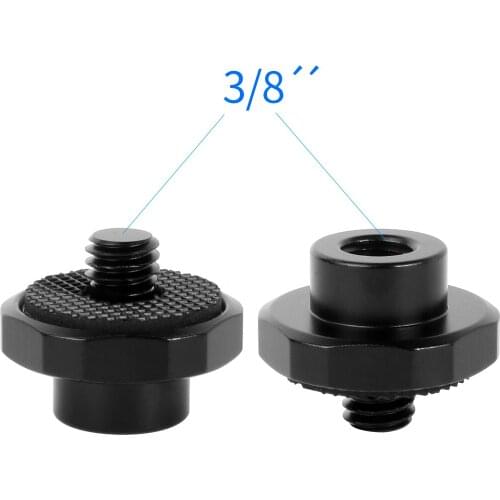 Feichao Universal Hex 3/8" inch Female Thread to 3/8" 1/4" Male Screw Adapter for DSLR Cameras Flash Light Monitor Tripod Mount