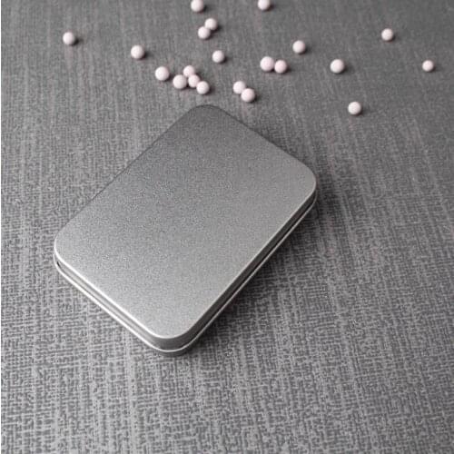 Rectangular Hinged Containers With Lid Metal Mini Empty Tin Box Wear Resistant Storage Organizer LX6626