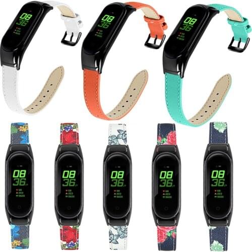 Leather Strap For Xiaomi Mi Band 6 Mi Wristband Leather Watch Band Bracelet With Frame For Xiaomi Mi Band 3 4 Watchband